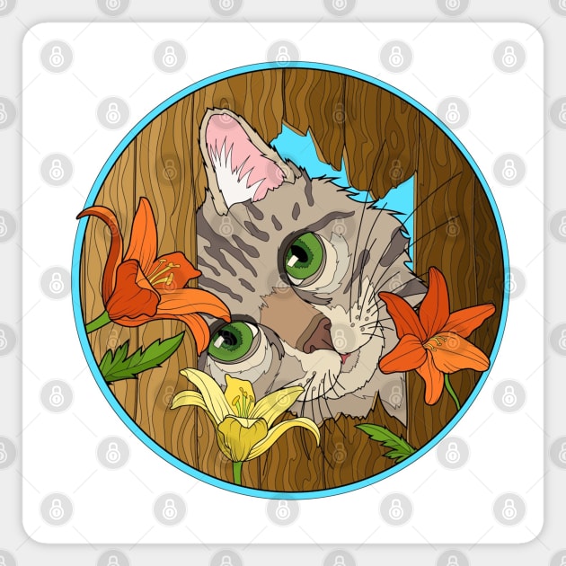 Garden Kitty Cat Sticker by AmandaGJ9t3